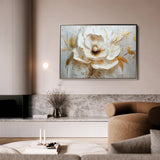 Floral 128 Canvas Art 18" x 24" / 45 x 60 cm / Black