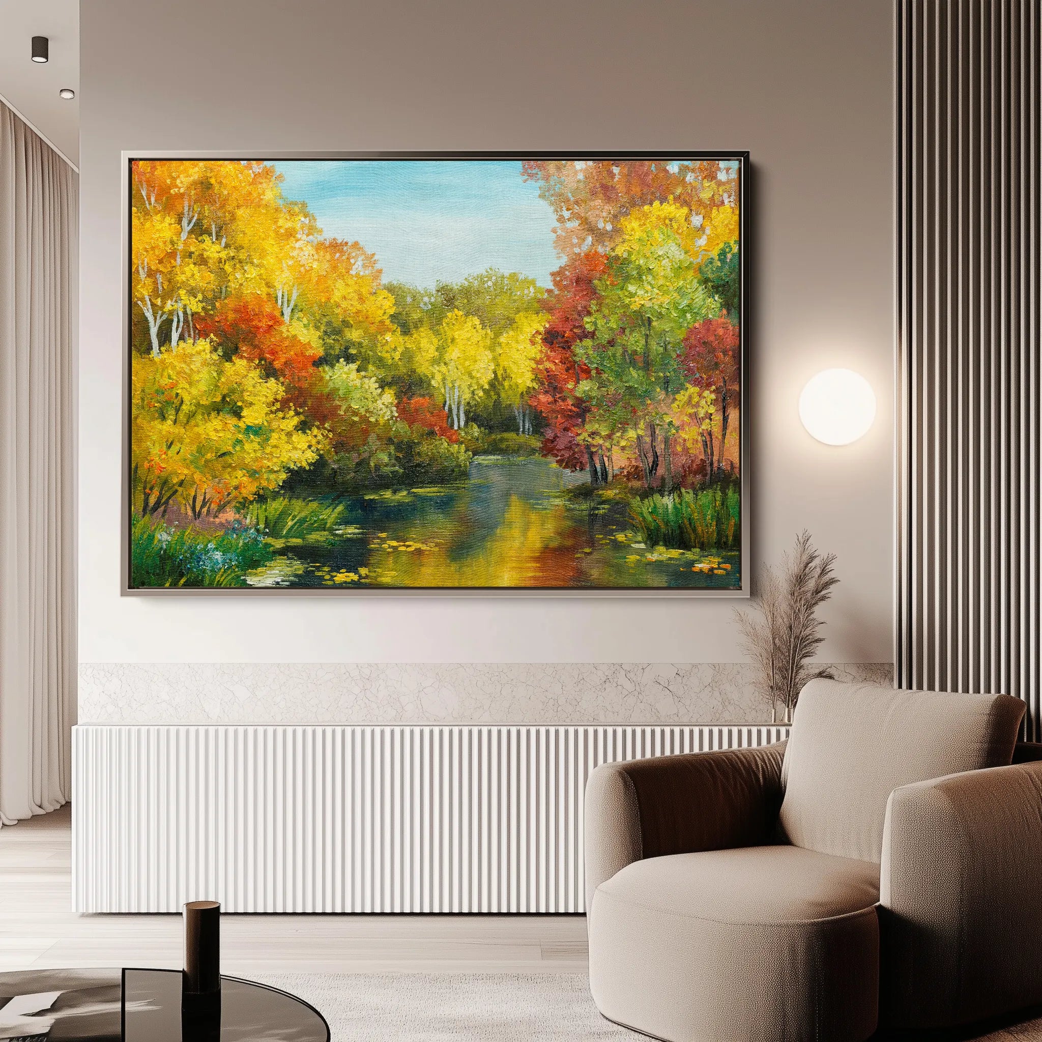 Landscape 128 Canvas Art 18" x 24" / 45 x 60 cm / Black