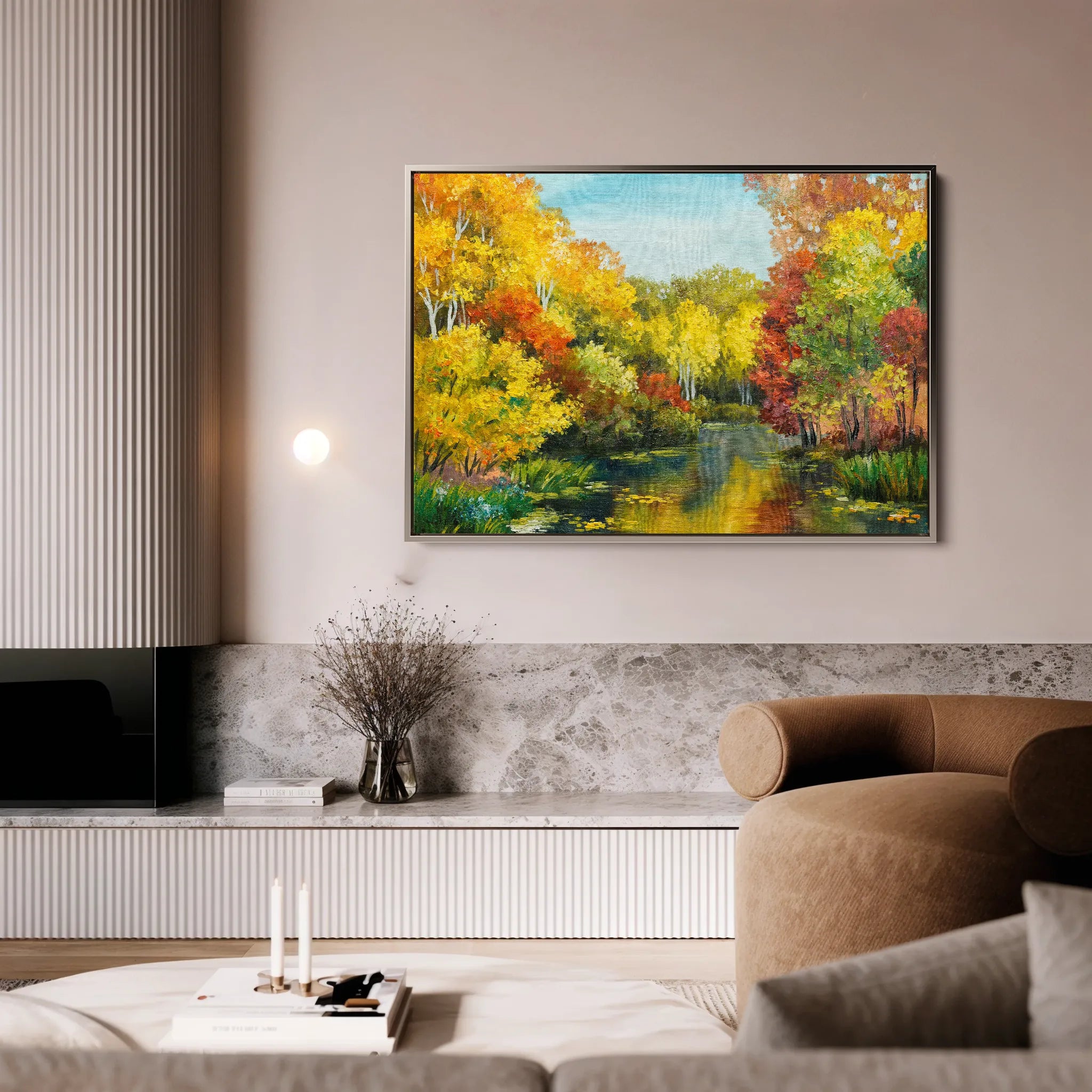 Landscape 128 Canvas Art 18" x 24" / 45 x 60 cm / Black