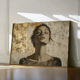 Portrait 128 Canvas Art 18" x 24" / 45 x 60 cm / Black