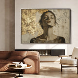 Portrait 128 Canvas Art 18" x 24" / 45 x 60 cm / Black