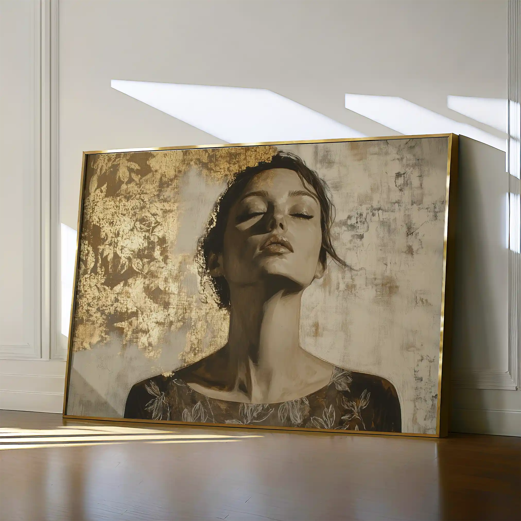 Portrait 128 Canvas Art 60 x 40 cm / Black