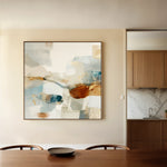 Abstract 1280 Canvas Art 16" x 16" / 40 x 40 cm / Black