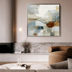 Abstract 1280 Canvas Art 16" x 16" / 40 x 40 cm / Black
