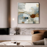 Abstract 1280 Canvas Art 16" x 16" / 40 x 40 cm / Black