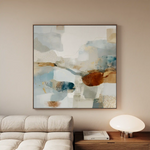 Abstract 1280 Canvas Art 60 x 60 cm / Black