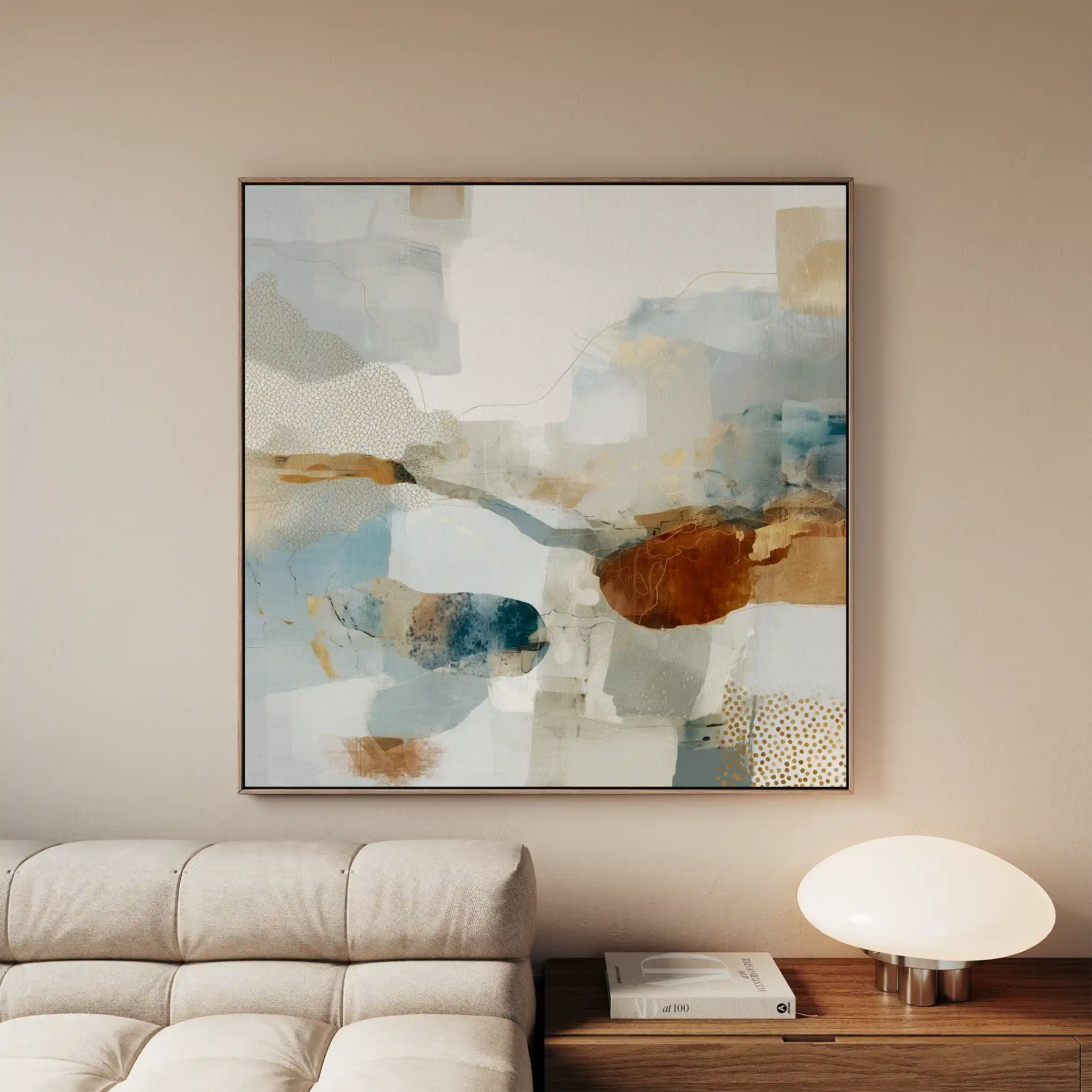 Abstract 1280 Canvas Art 60 x 60 cm / Black