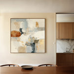 Abstract 1281 Canvas Art 16" x 16" / 40 x 40 cm / Black