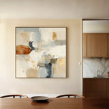 Abstract 1281 Canvas Art 16" x 16" / 40 x 40 cm / Black