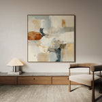 Abstract 1281 Canvas Art 16" x 16" / 40 x 40 cm / Black