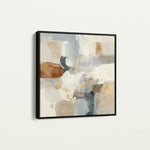 Abstract 1281 Canvas Art 16" x 16" / 40 x 40 cm / Black