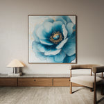 Floral 1281 Canvas Art 16" x 16" / 40 x 40 cm / Black