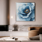 Floral 1281 Canvas Art 16" x 16" / 40 x 40 cm / Black