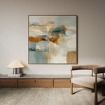Abstract 1282 Canvas Art 16" x 16" / 40 x 40 cm / Black