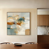 Abstract 1282 Canvas Art 16" x 16" / 40 x 40 cm / Black