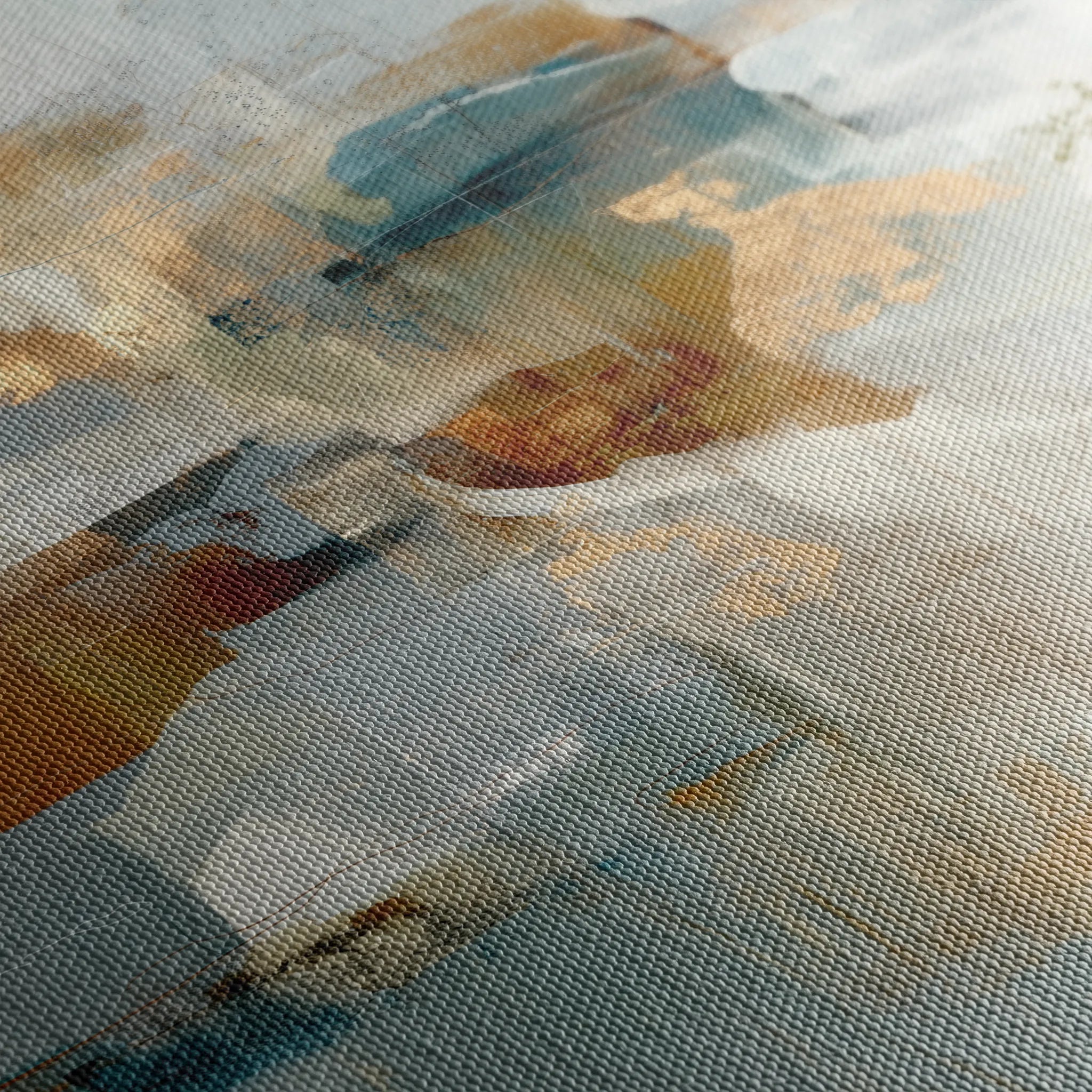 Abstract 1282 Canvas Art 16" x 16" / 40 x 40 cm / Black