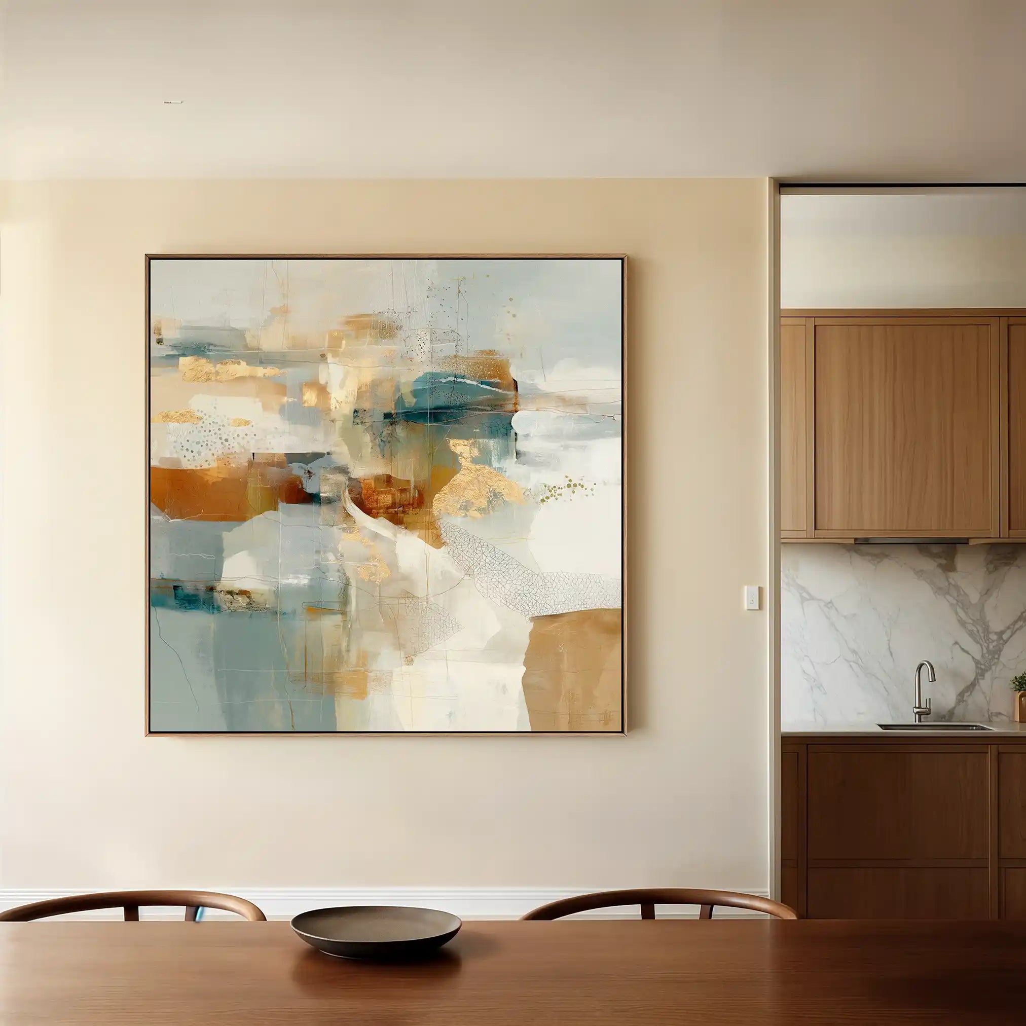 Abstract 1282 Canvas Art 60 x 60 cm / Black