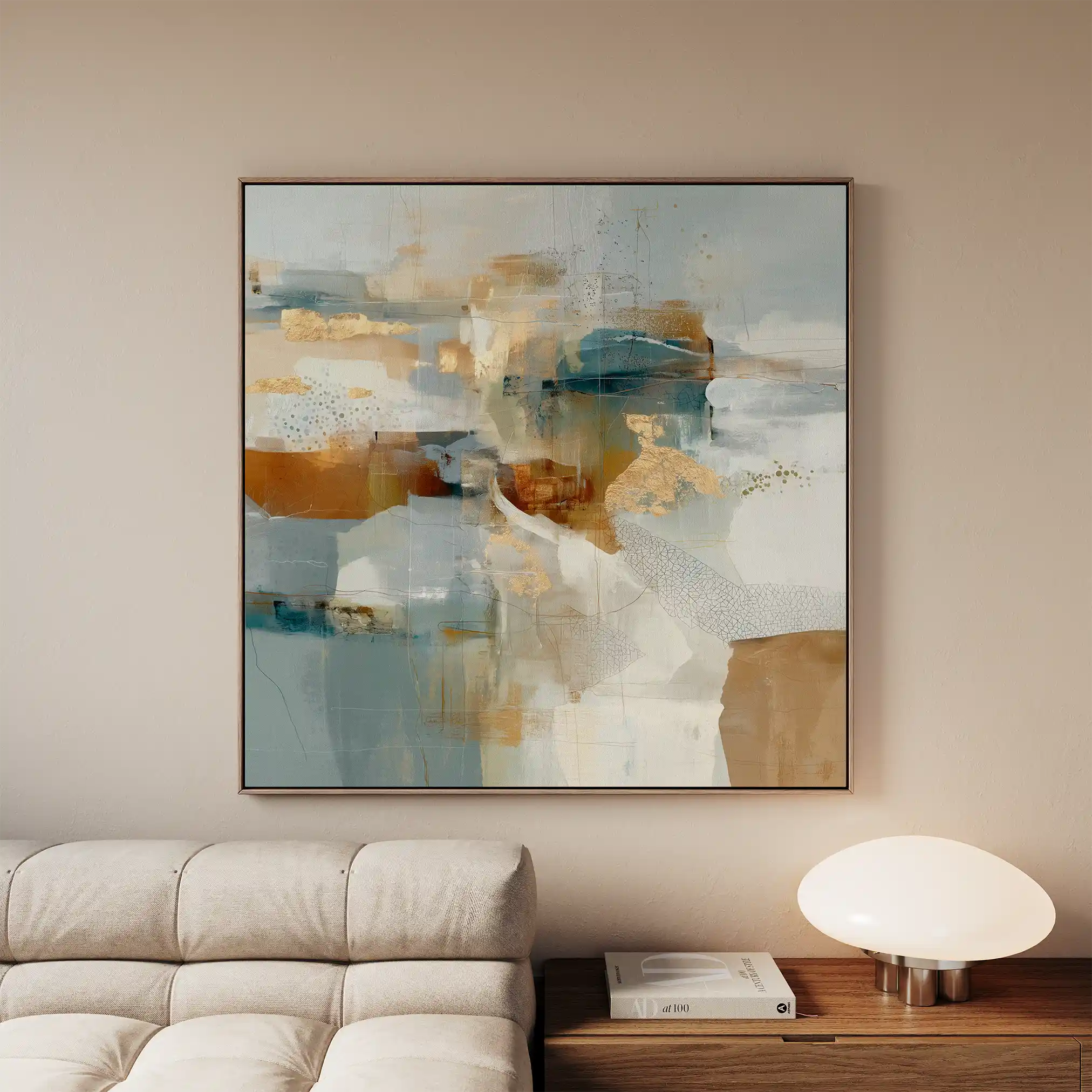 Abstract 1282 Canvas Art 60 x 60 cm / Black