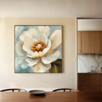 Floral 1282 Canvas Art 16" x 16" / 40 x 40 cm / Black