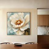 Floral 1282 Canvas Art 16" x 16" / 40 x 40 cm / Black