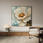 Floral 1282 Canvas Art 16" x 16" / 40 x 40 cm / Black