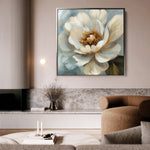 Floral 1282 Canvas Art 16" x 16" / 40 x 40 cm / Black