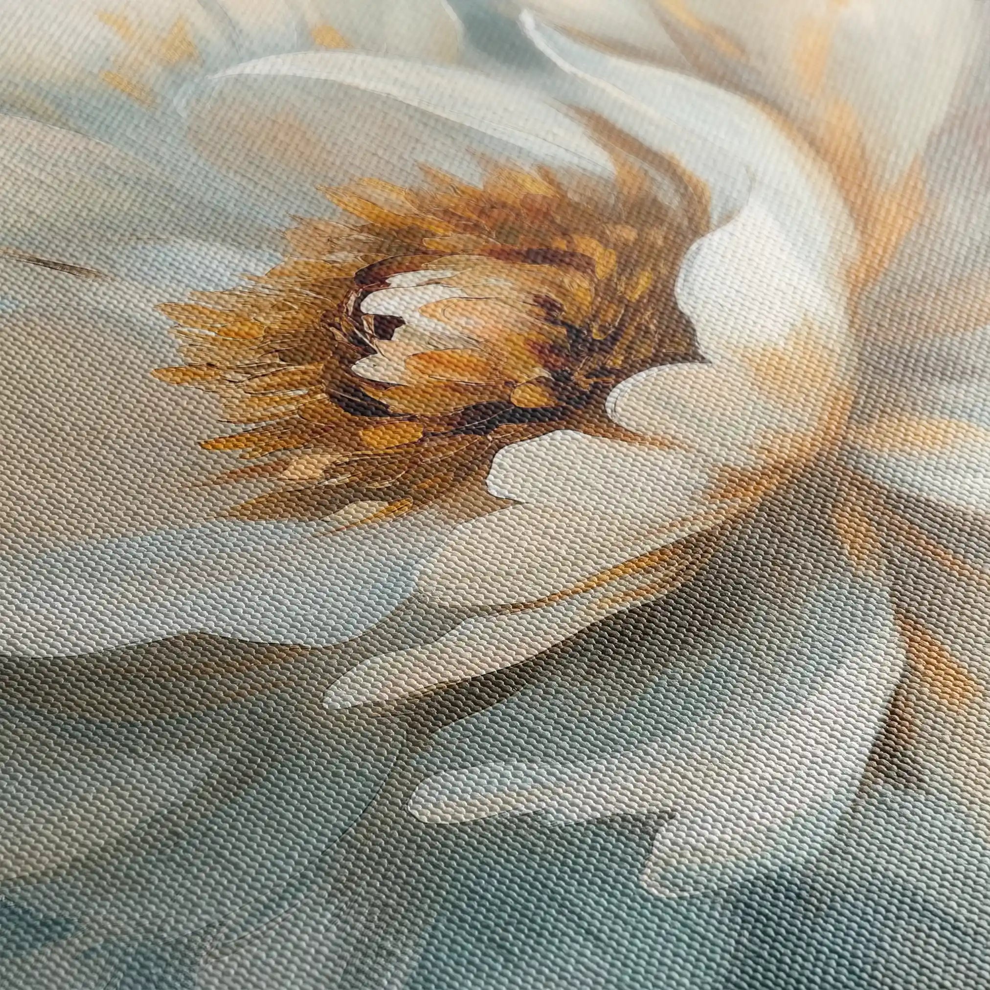 Floral 1282 Canvas Art 16" x 16" / 40 x 40 cm / Black