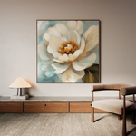 Floral 1282 Canvas Art 60 x 60 cm / Black