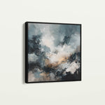 Abstract 1283 Canvas Art 16" x 16" / 40 x 40 cm / Black