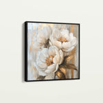 Floral 1283 Canvas Art 16" x 16" / 40 x 40 cm / Black