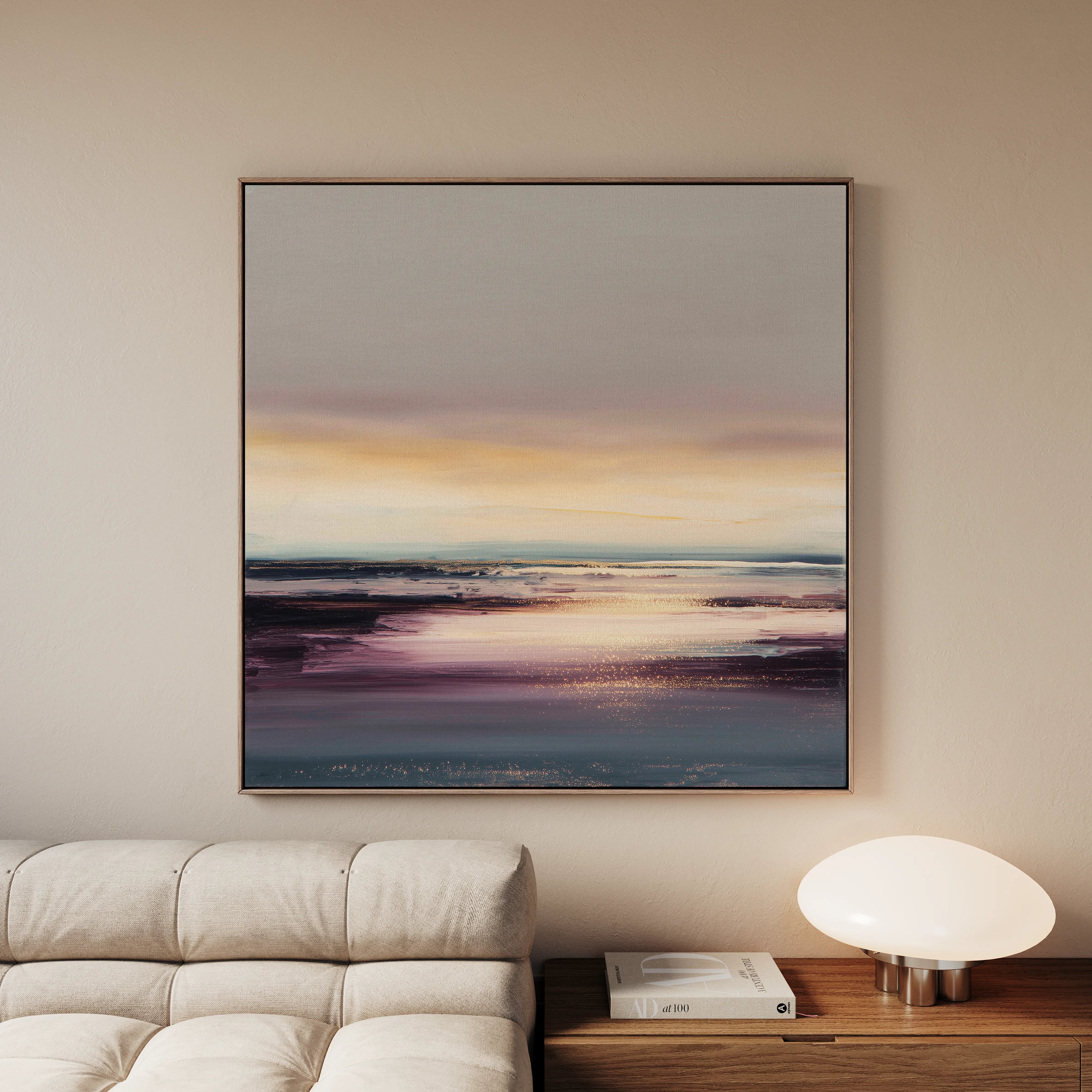 Abstract 1284 Canvas Art 16" x 16" / 40 x 40 cm / Black