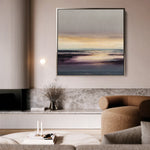 Abstract 1284 Canvas Art 16" x 16" / 40 x 40 cm / Black