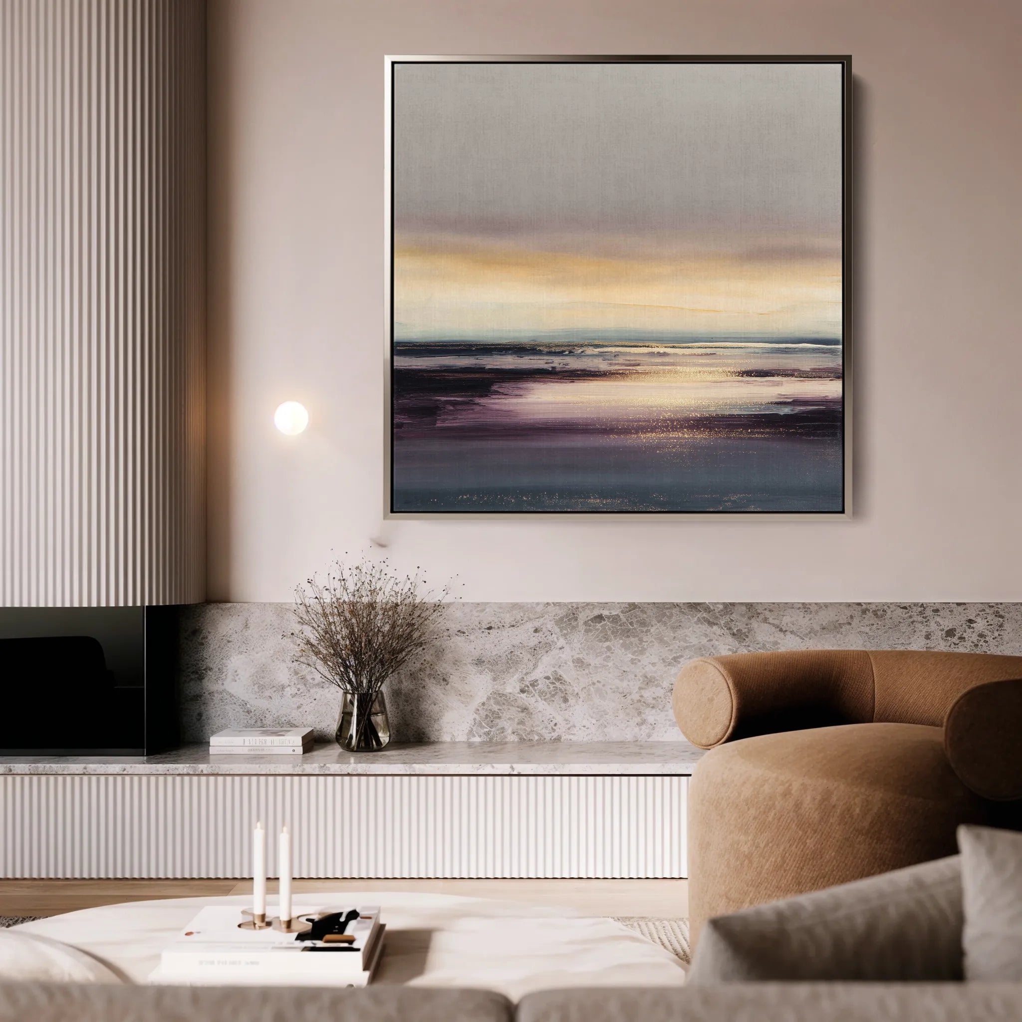 Abstract 1284 Canvas Art 16" x 16" / 40 x 40 cm / Black