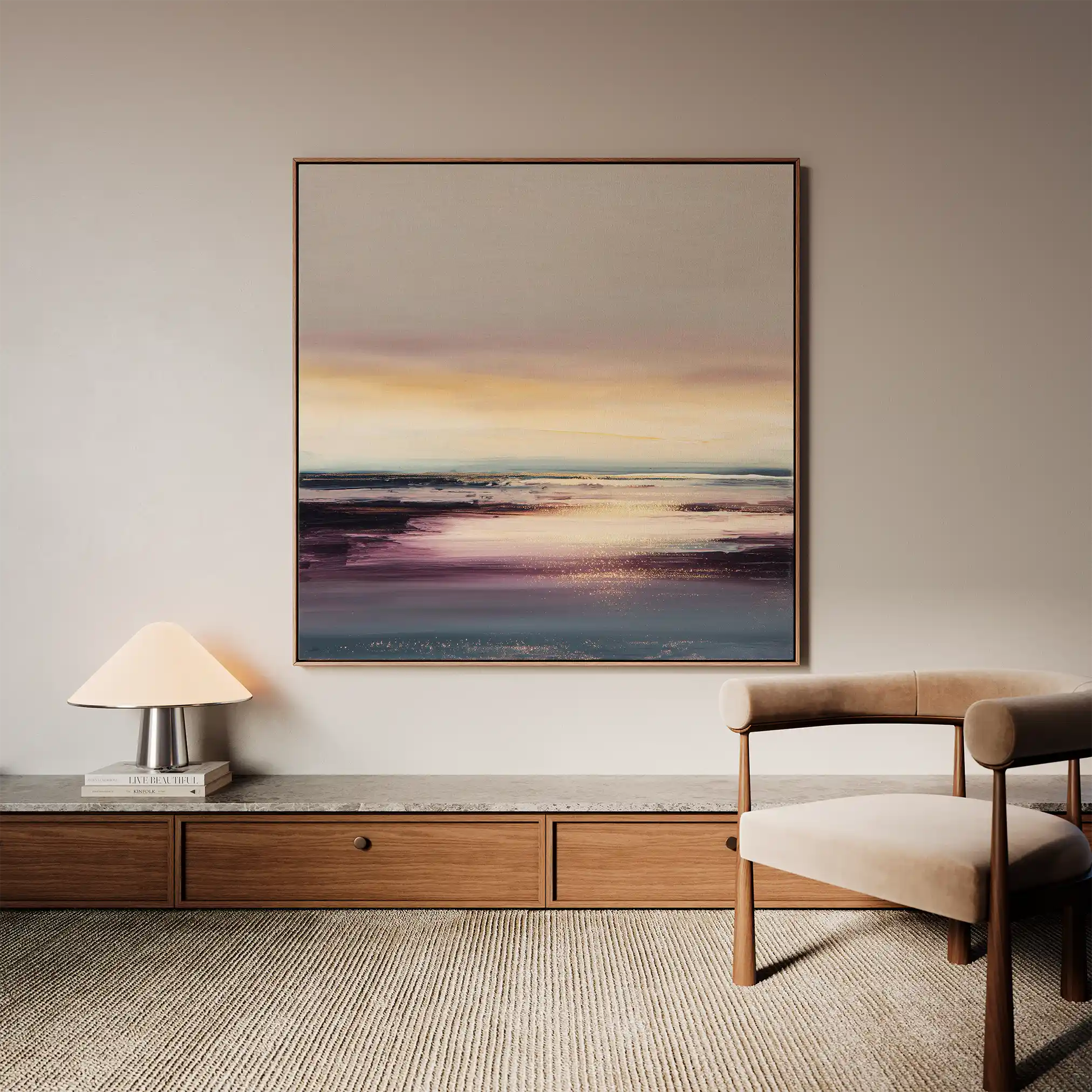 Abstract 1284 Canvas Art 60 x 60 cm / Black