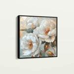 Floral 1284 Canvas Art 16" x 16" / 40 x 40 cm / Black