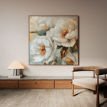 Floral 1284 Canvas Art 60 x 60 cm / Black