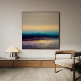 Abstract 1285 Canvas Art 16" x 16" / 40 x 40 cm / Black