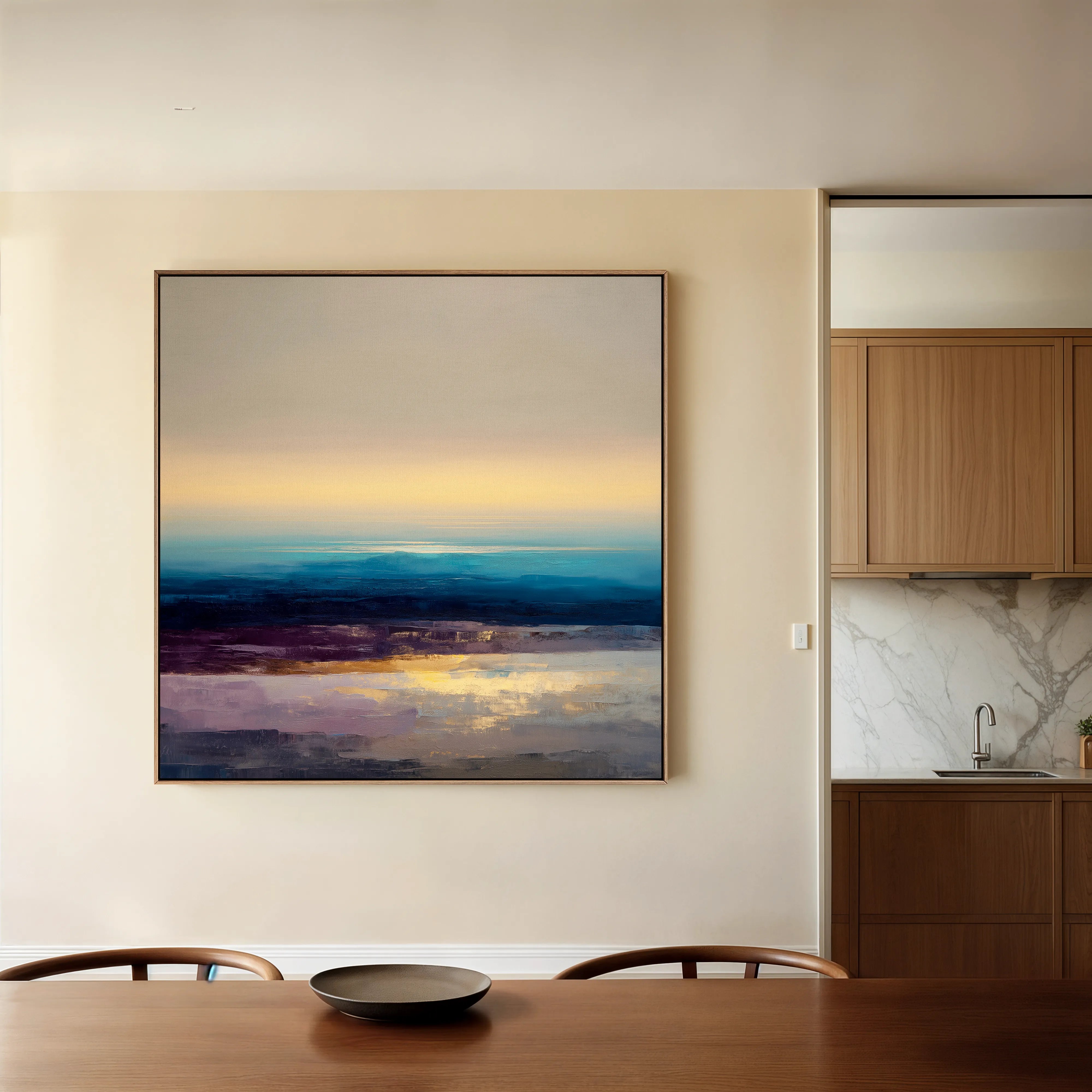 Abstract 1285 Canvas Art 16" x 16" / 40 x 40 cm / Black