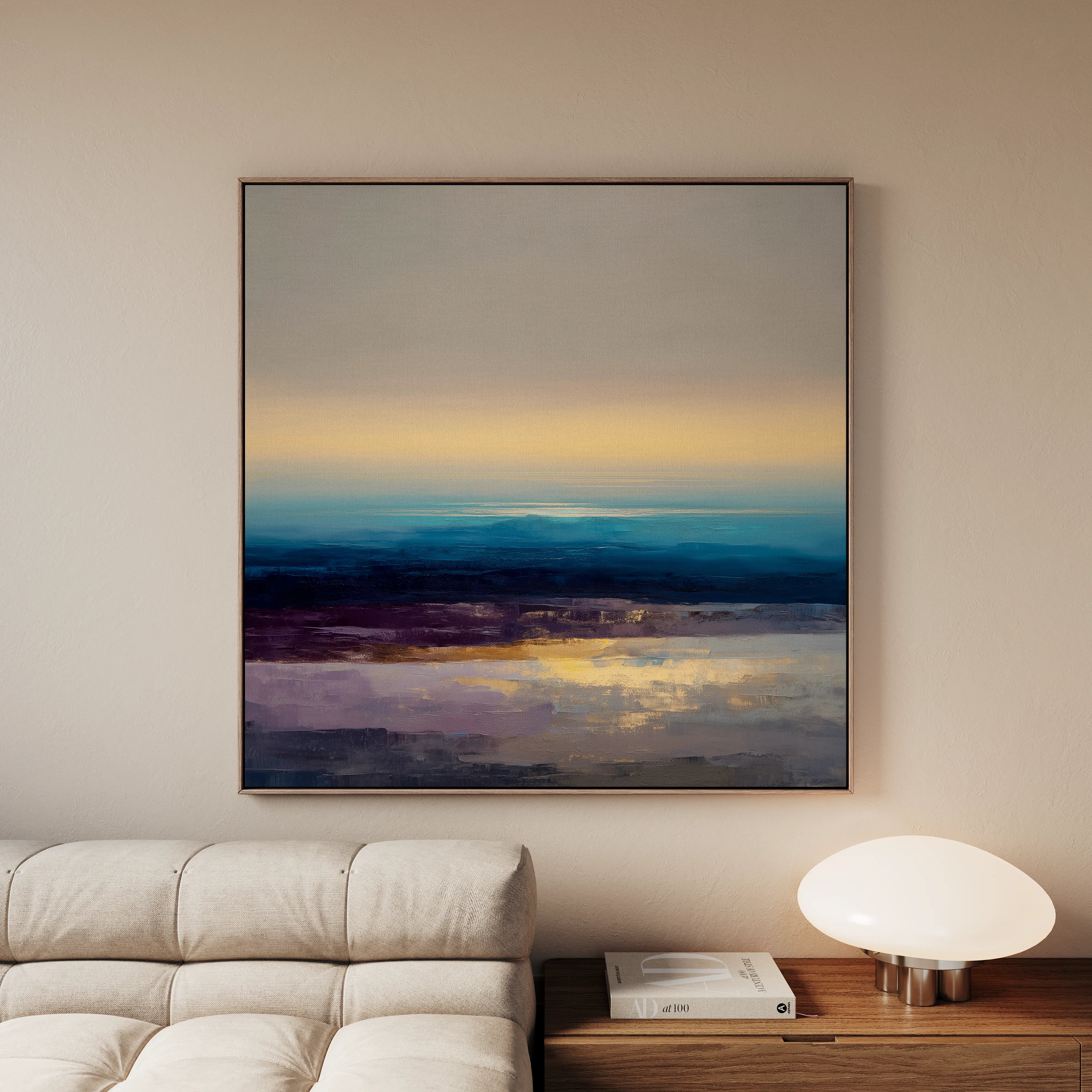 Abstract 1285 Canvas Art 16" x 16" / 40 x 40 cm / Black