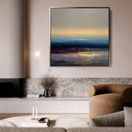 Abstract 1285 Canvas Art 16" x 16" / 40 x 40 cm / Black