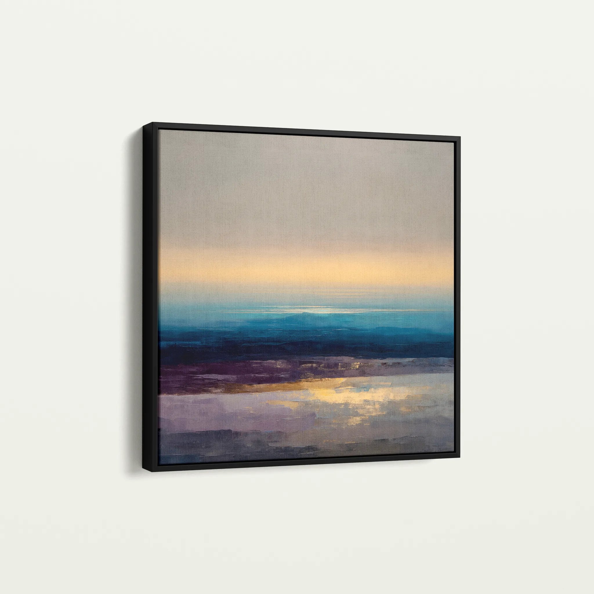 Abstract 1285 Canvas Art 16" x 16" / 40 x 40 cm / Black