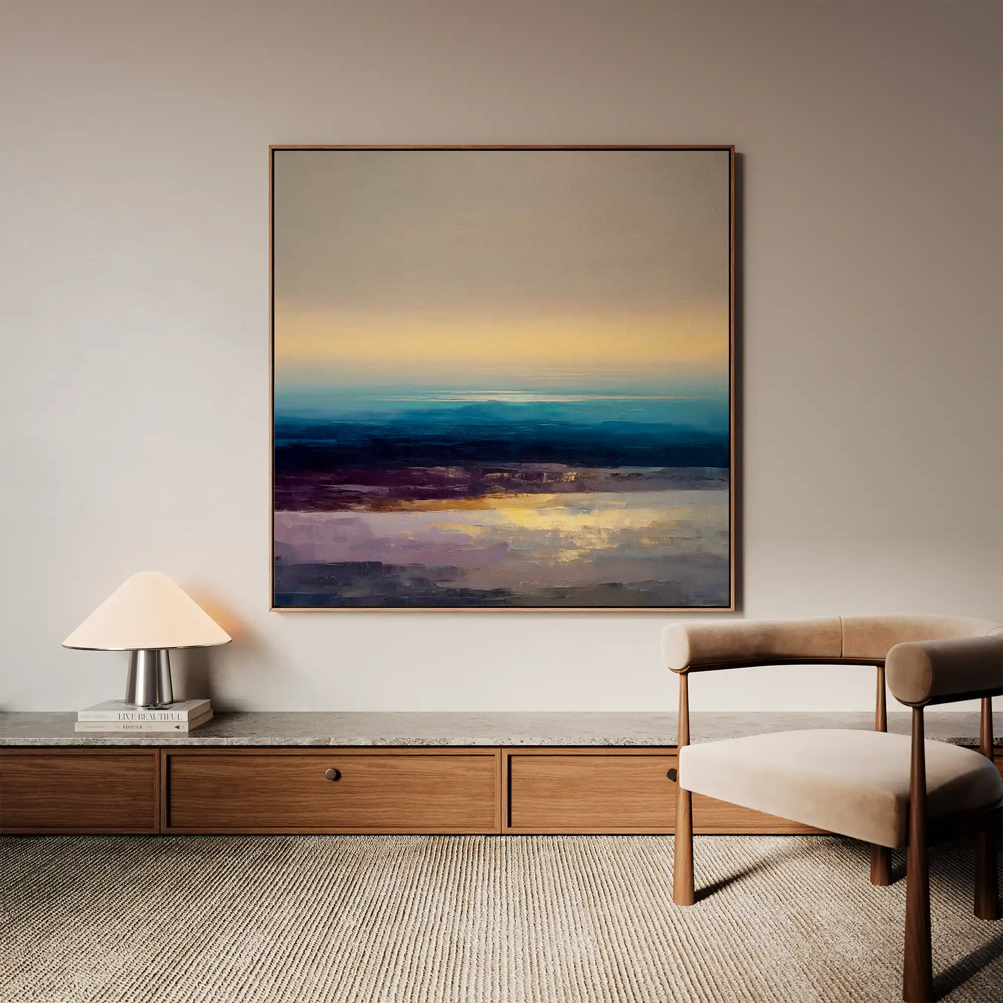 Abstract 1285 Canvas Art 60 x 60 cm / Black