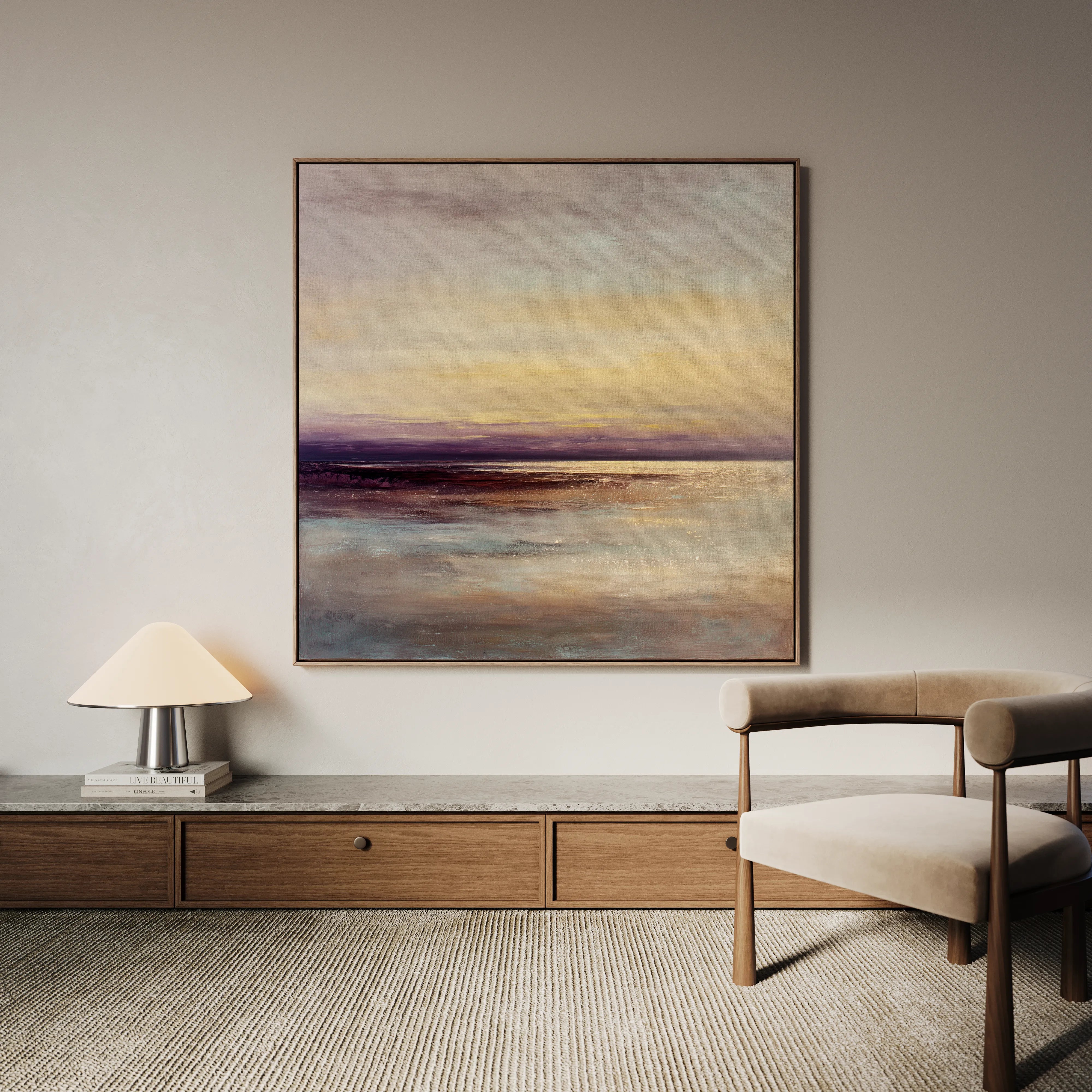 Abstract 1286 Canvas Art 16" x 16" / 40 x 40 cm / Black