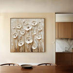 Floral 1286 Canvas Art 60 x 60 cm / Black
