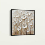 Floral 1286 Canvas Art 60 x 60 cm / Black
