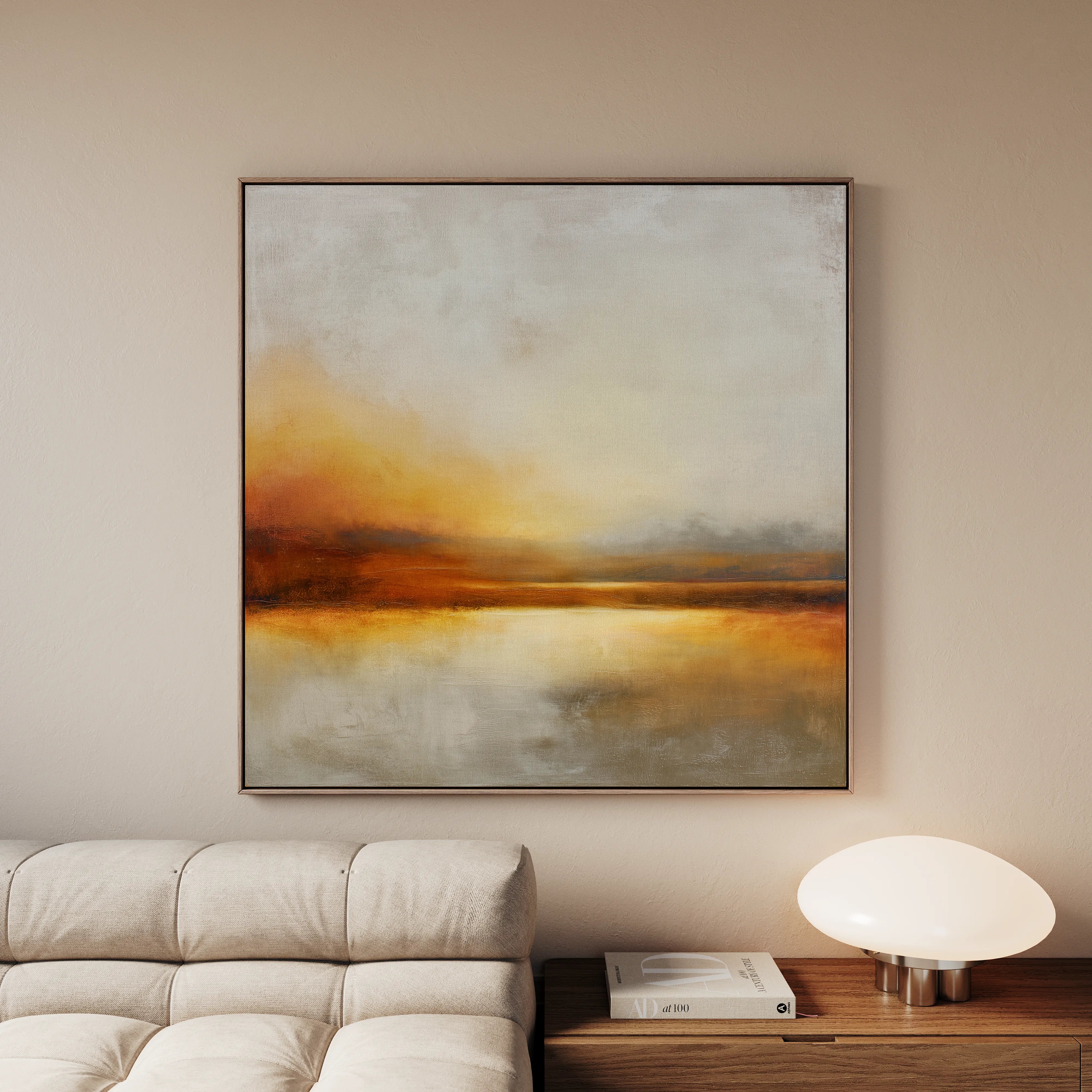 Abstract 1287 Canvas Art 16" x 16" / 40 x 40 cm / Black
