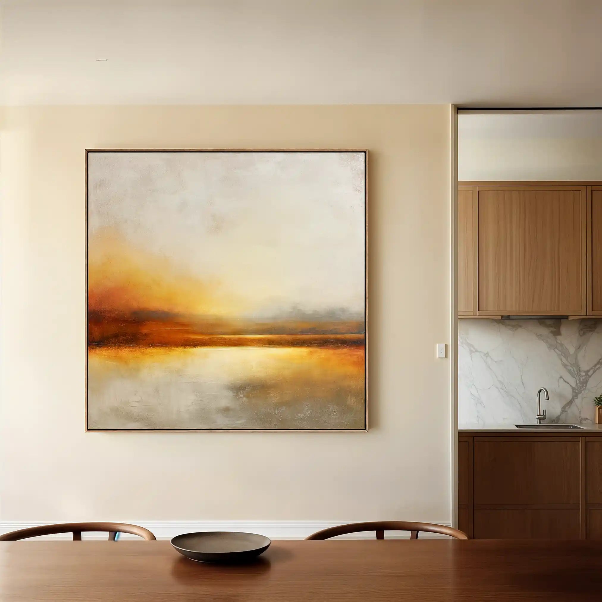 Abstract 1287 Canvas Art 60 x 60 cm / Black
