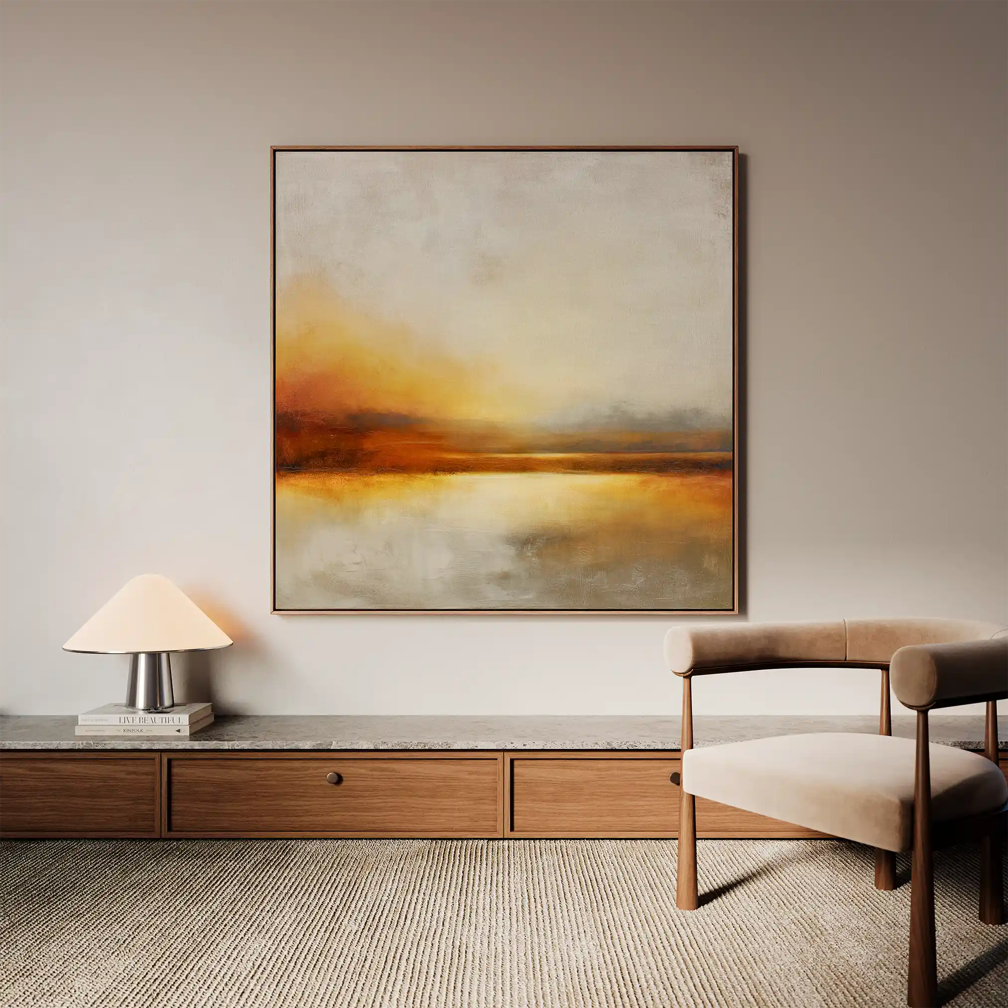 Abstract 1287 Canvas Art 60 x 60 cm / Black