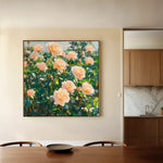 Floral 1287 Canvas Art 16" x 16" / 40 x 40 cm / Black