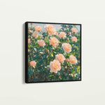 Floral 1287 Canvas Art 16" x 16" / 40 x 40 cm / Black